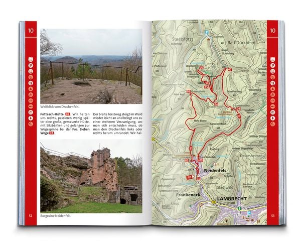 Produktbild: KOMPASS Wanderf&uuml;hrer Pf&auml;lzerwald und Deutsche Weinstra&szlig;e, 60 Touren mit Extra-Tourenkarte
