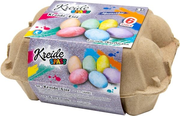 Produktbild: KREIDESPASS Kreide-Eier im 6er-Set in Eierverpackung