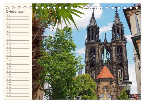 Produktbild: Vom Erzgebirge bis Neuseenland - Impressionen aus Sachsen (Tischkalender 2026 DIN A5 quer), CALVENDO Monatskalender