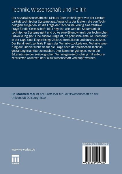 Produktbild: Technik, Wissenschaft und Politik