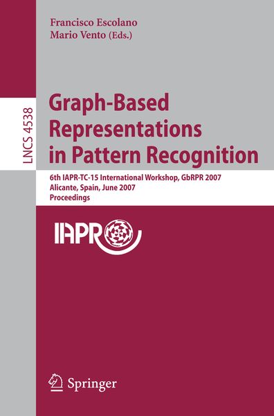 Produktbild: Graph-Based Representations in Pattern Recognition