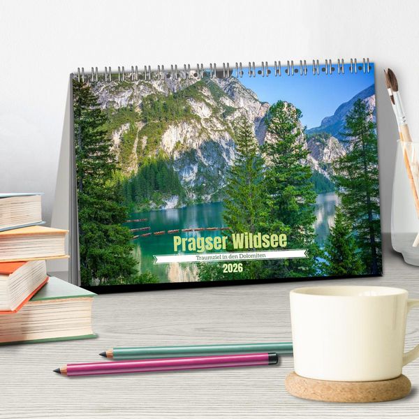 Produktbild: Pragser Wildsee - Traumziel in den Dolomiten (Tischkalender 2026 DIN A5 quer), CALVENDO Monatskalender