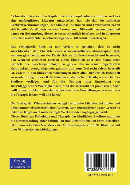 Produktbild: Zur Pathologie und Therapie der kindlichen Skoliose
