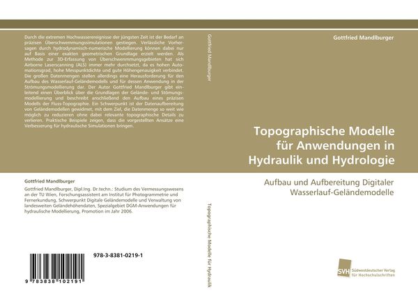 Produktbild: Topographische Modelle f&uuml;r Anwendungen in Hydraulik und Hydrologie