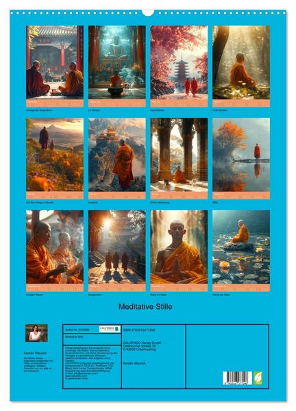 Produktbild: Meditative Stille (Wandkalender 2026 DIN A2 hoch), CALVENDO Monatskalender