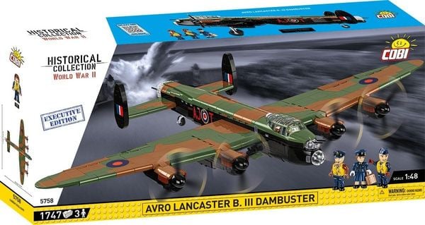 COBI Historical Collection 5758 - Avro Lancaster B.III Dambuster, Executive Edition, WWII, Bausatz 1:48, 1747+3 Klemmbausteine