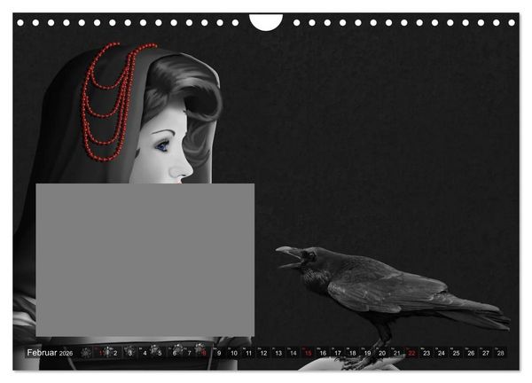 Produktbild: Rot wie die Liebe by Mausopardia (Wandkalender 2026 DIN A4 quer), CALVENDO Monatskalender