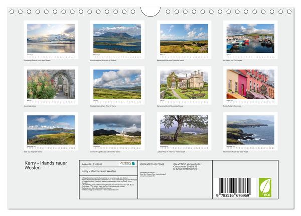 Produktbild: Kerry - Irlands rauer Westen (Wandkalender 2026 DIN A4 quer), CALVENDO Monatskalender