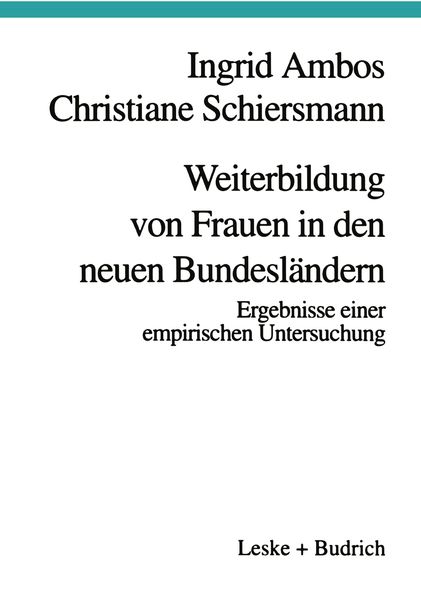 Produktbild: Weiterbildung von Frauen in den neuen Bundesl&auml;ndern