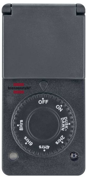 Produktbild: Brennenstuhl 1506120 Zeitschaltuhr analog 1800 W IP44 D&auml;mmerungsfunktion