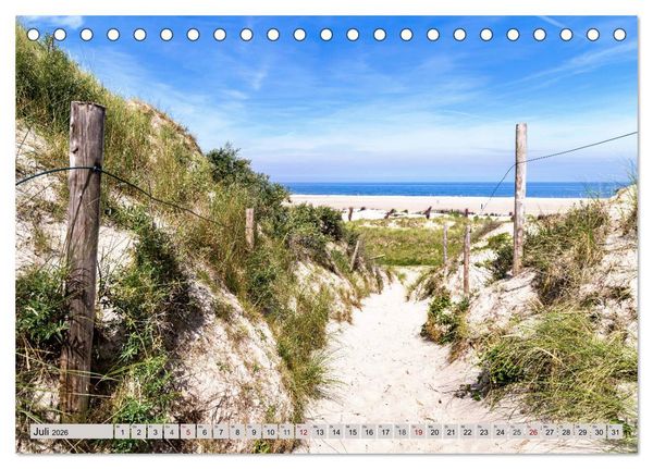 Produktbild: BORKUM Trauminsel in der Nordsee (Tischkalender 2026 DIN A5 quer), CALVENDO Monatskalender