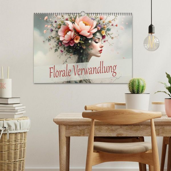 Produktbild: Florale Verwandlung (Wandkalender 2026 DIN A3 quer), CALVENDO Monatskalender