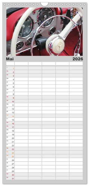 Produktbild: Familienplaner 2026 - Der SL - &Auml;sthetik pur von Mercedes Benz mit 5 Spalten (Wandkalender, 21 x 45 cm) CALVENDO
