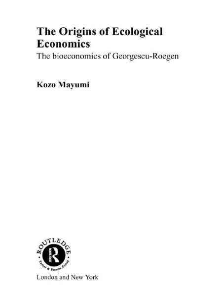 Produktbild: The Origins of Ecological Economics