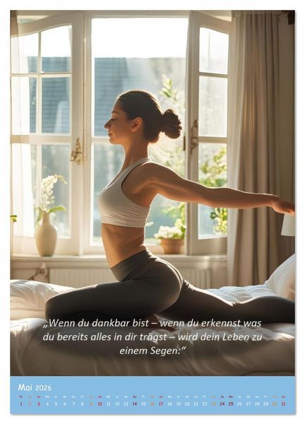 Produktbild: Yoga im Bett (hochwertiger Premium Wandkalender 2026 DIN A2 hoch), Kunstdruck in Hochglanz