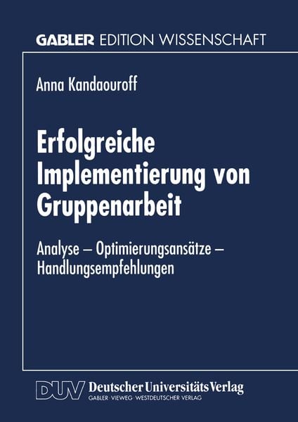 Produktbild: Erfolgreiche Implementierung von Gruppenarbeit