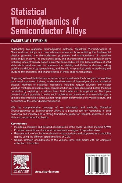 Produktbild: Statistical Thermodynamics of Semiconductor Alloys