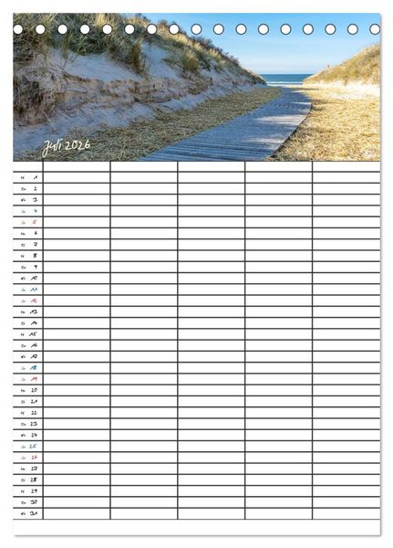 Produktbild: JUIST - DIE NORDSEEINSEL (Tischkalender 2026 DIN A5 hoch), CALVENDO Monatskalender