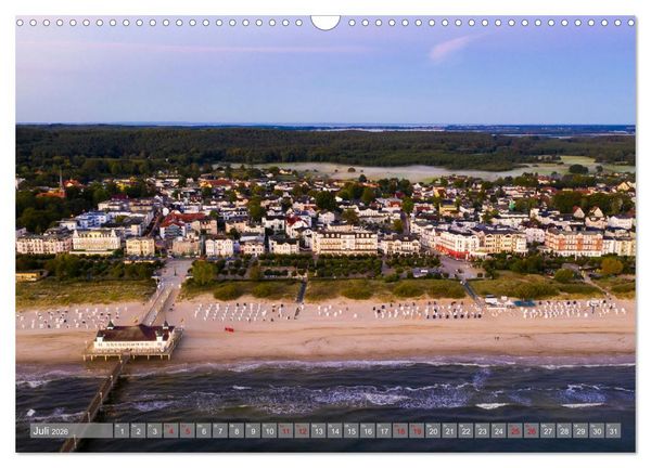 Produktbild: USEDOM Die drei Seeb&auml;der Ahlbeck - Heringsdorf - Bansin (Wandkalender 2026 DIN A3 quer), CALVENDO Monatskalender