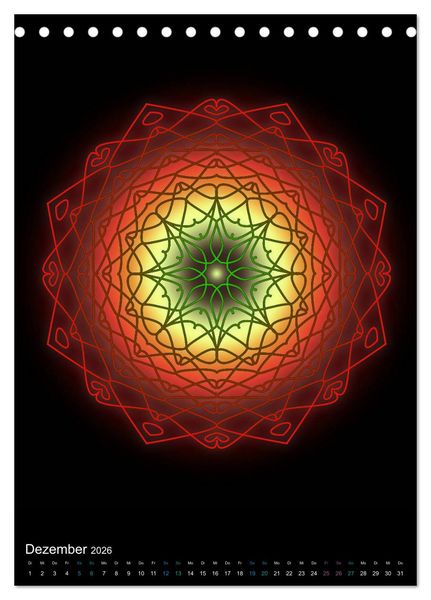 Produktbild: Mandala-Kalender 2026 (Tischkalender 2026 DIN A5 hoch), CALVENDO Monatskalender