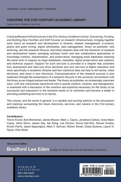 Produktbild: Creating Research Infrastructures in the 21st-Century Academic Library
