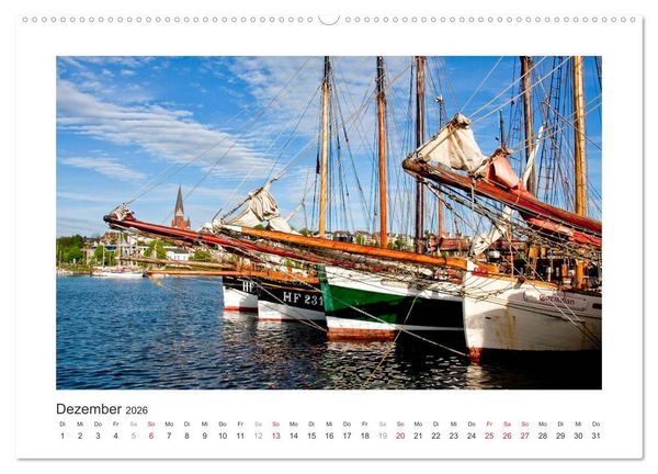 Produktbild: Historische Segelschiffe auf der Ostsee (Wandkalender 2026 DIN A2 quer), CALVENDO Monatskalender