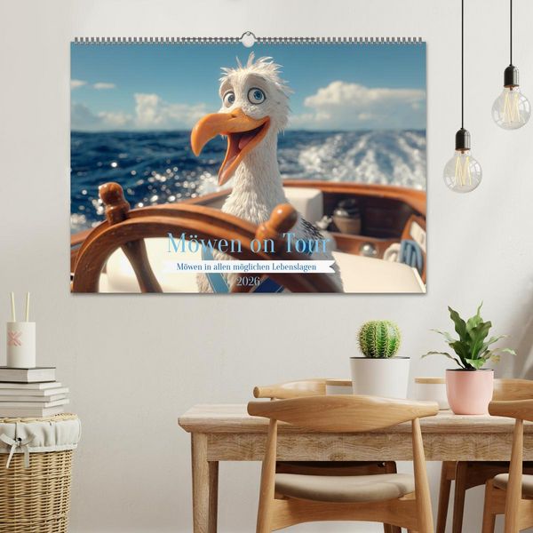 Produktbild: M&ouml;wen on Tour (Wandkalender 2026 DIN A2 quer), CALVENDO Monatskalender
