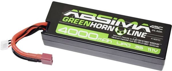 Absima Modellbau-Akkupack (LiPo) 11.1V 4000 mAh Zellen-Zahl: 3 45 C Box Hardcase T-Stecksystem