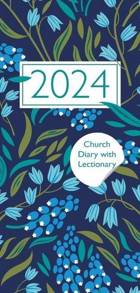 Produktbild: Church Pocket Book and Diary 2024 Navy Floral with Lectionary