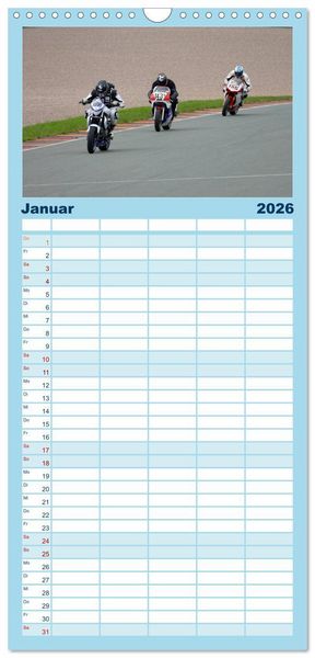 Produktbild: Familienplaner 2026 - Sachsenring Classic mit 5 Spalten (Wandkalender, 21 x 45 cm) CALVENDO