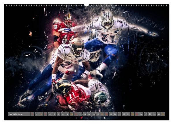 Produktbild: American Football - so cool (Wandkalender 2026 DIN A2 quer), CALVENDO Monatskalender