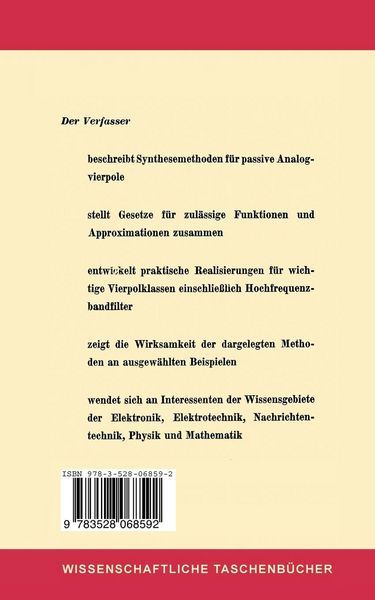 Produktbild: Entwurf passiver Analogvierpole