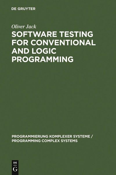 Produktbild: Software Testing for Conventional and Logic Programming