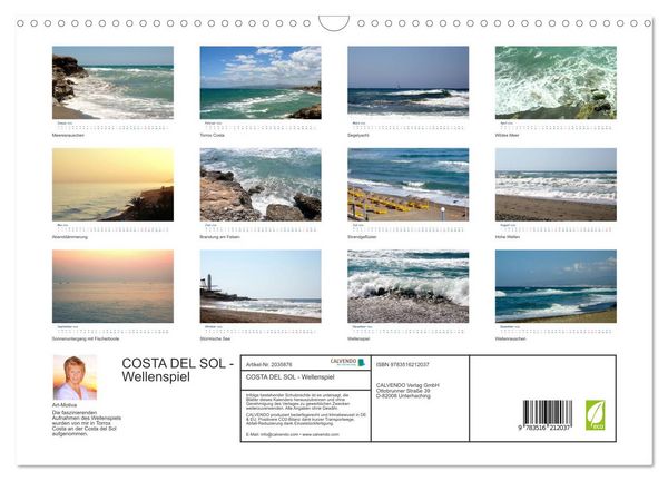 Produktbild: COSTA DEL SOL - Wellenspiel (Wandkalender 2026 DIN A3 quer), CALVENDO Monatskalender