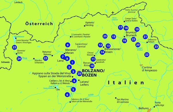 Produktbild: BVA Die 25 sch&ouml;nsten E-Bike Touren in S&uuml;dtirol