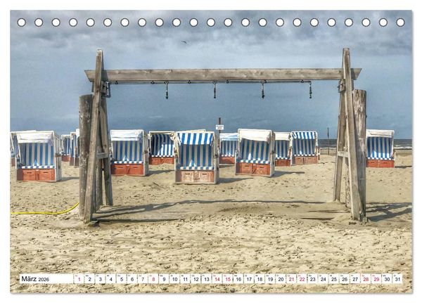 Produktbild: Impressionen aus Sankt Peter-Ording (Tischkalender 2026 DIN A5 quer), CALVENDO Monatskalender
