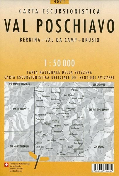 Produktbild: 469T Valposchiavo Wanderkarte