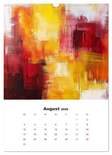 Produktbild: Abstrakte KI-Kunstwerke - Farbenfrohe Kunstmomente f&uuml;r das ganze Jahr (Wandkalender 2026 DIN A3 hoch), CALVENDO Monatskalender