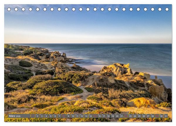 Produktbild: Die Algarve - Portugals m&auml;rchenhafte Felsenk&uuml;ste (Tischkalender 2026 DIN A5 quer), CALVENDO Monatskalender