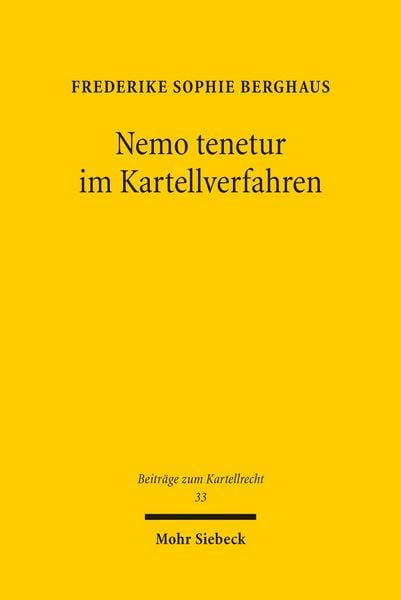 Produktbild: Nemo tenetur im Kartellverfahren