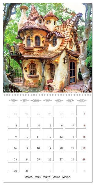 Produktbild: Enchanted Cabins (Wall Calendar 2026 12 &times; 12 Inch) CALVENDO 12 Month Wall Calendar