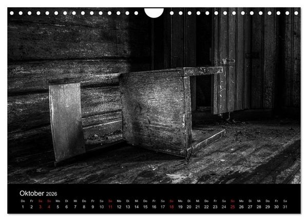 Produktbild: Objekte in schwarz weiss (Wandkalender 2026 DIN A4 quer), CALVENDO Monatskalender