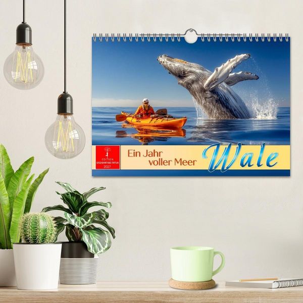 Produktbild: Wale - ein Jahr voller Meer (Wandkalender 2027 DIN A4 quer), CALVENDO Monatskalender