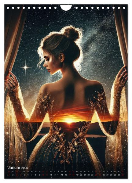 Produktbild: Feminine Facetten - Portraits in Doppelbelichtung (Wandkalender 2026 DIN A4 hoch), CALVENDO Monatskalender