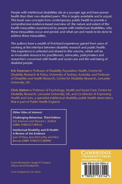 Produktbild: Health Inequalities and People with Intellectual Disabilities