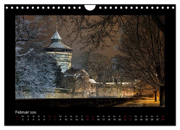 Produktbild: N&uuml;rnberg - Die Altstadt bei Nacht (Wandkalender 2026 DIN A4 quer), CALVENDO Monatskalender