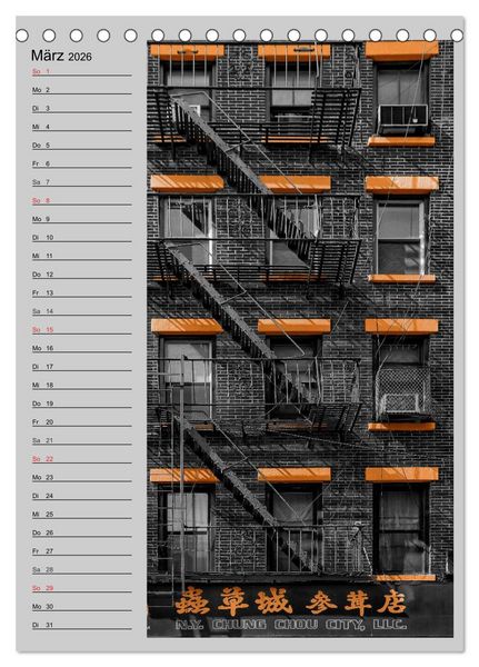 Produktbild: New York Colorkey (Tischkalender 2026 DIN A5 hoch), CALVENDO Monatskalender