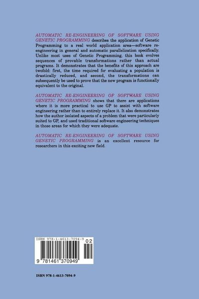 Produktbild: Automatic Re-engineering of Software Using Genetic Programming