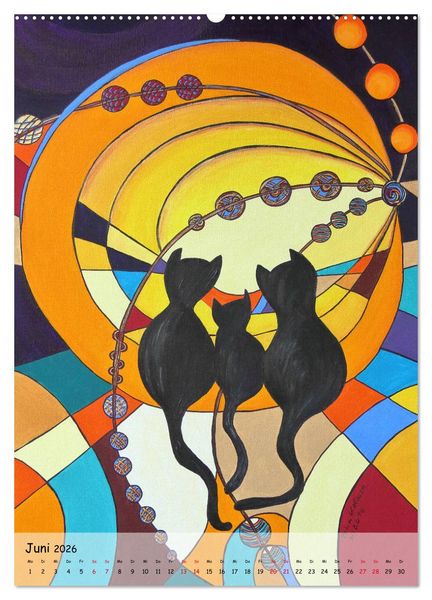 Produktbild: K&auml;tz, Petra Kolossa, Pop-Art-Kunstdrucke (hochwertiger Premium Wandkalender 2026 DIN A2 hoch), Kunstdruck in Hochglanz
