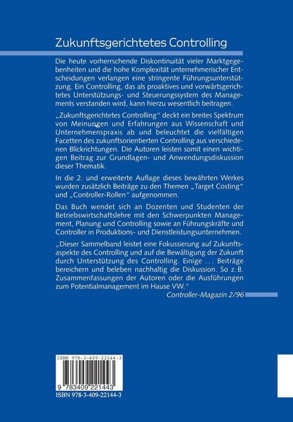 Produktbild: Zukunftsgerichtetes Controlling